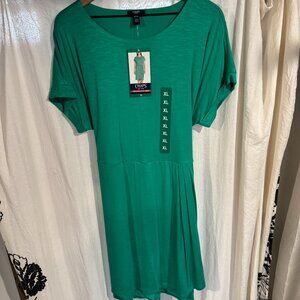 Chaps | Women's Green Crewneck Dress | XL